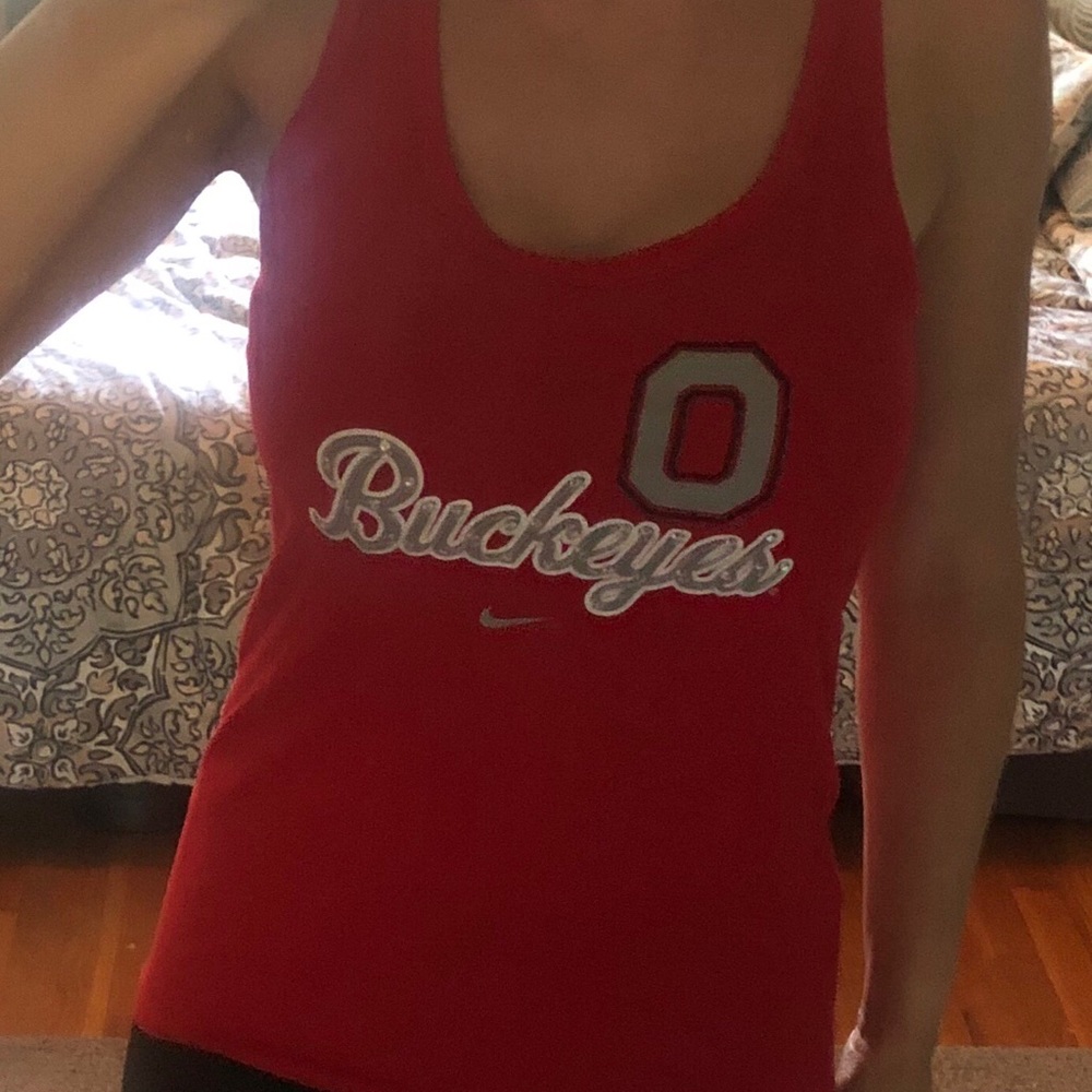 Ohio State Buckeyes Scarlet Red Nike tank top